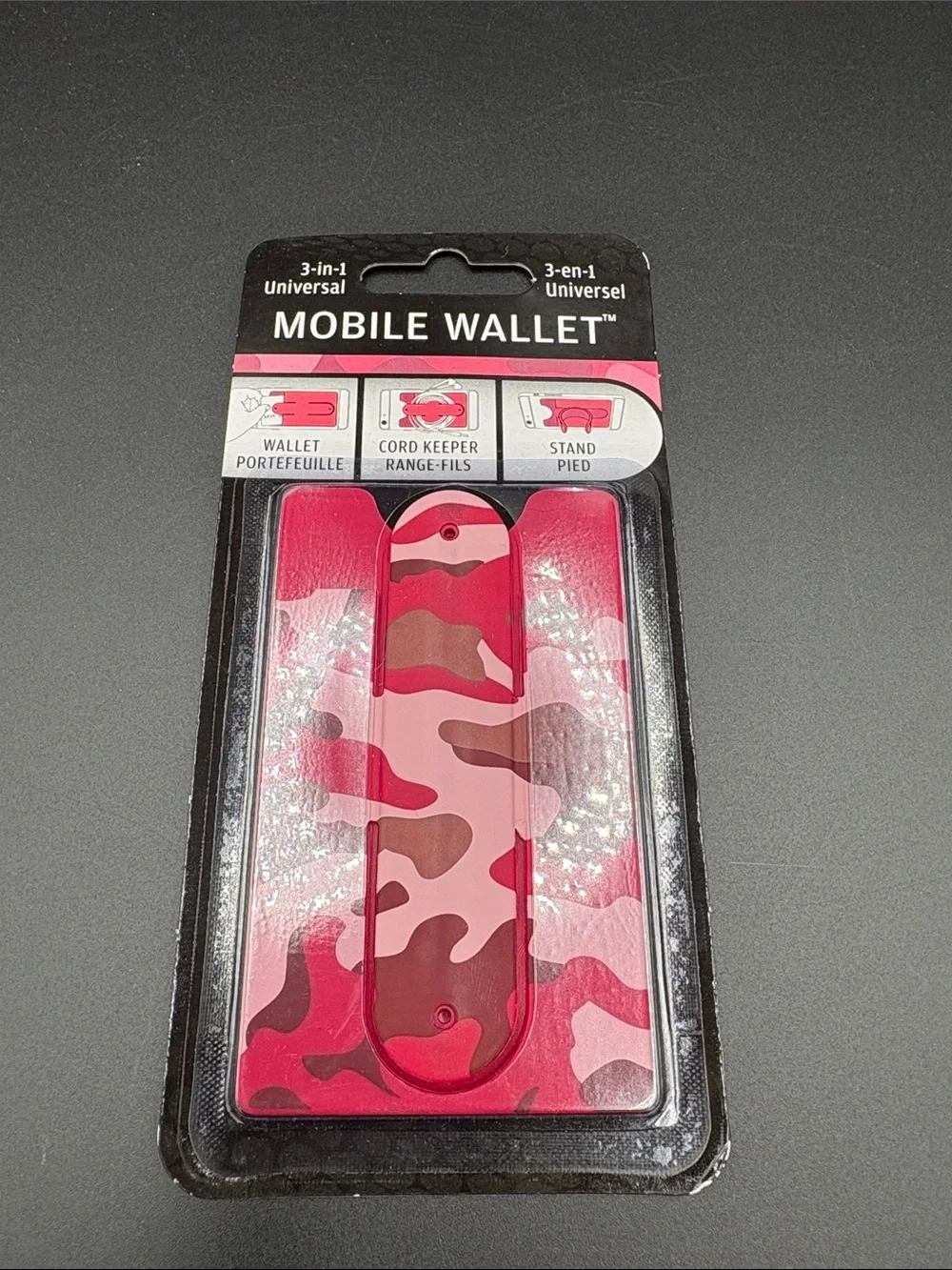 Brand New Mobile Wallet 3-in-1 Pink Camo Phone Wallet